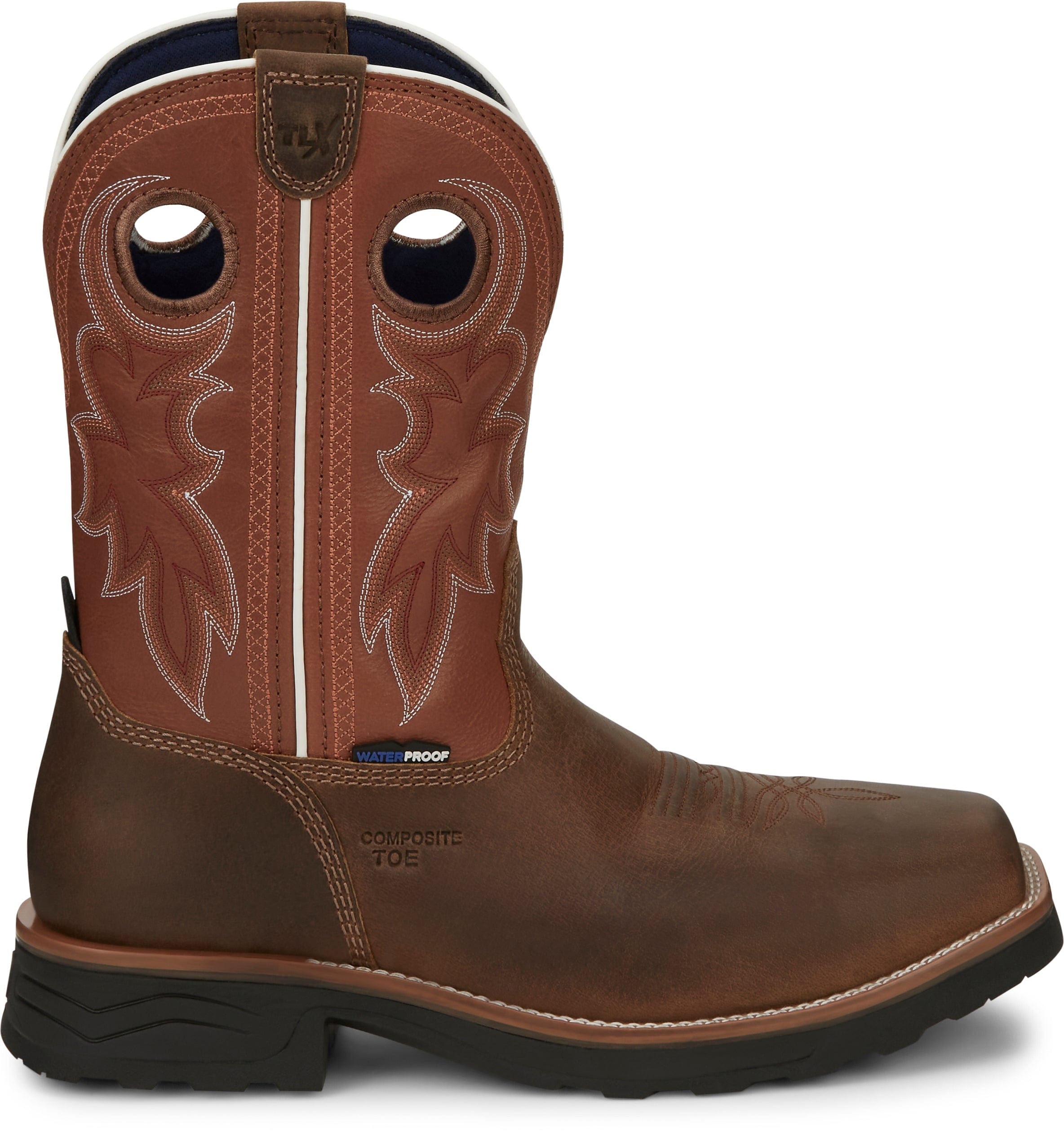 Tony Lama Men's Fireball Tan Waterproof Compote Toe Work Boots