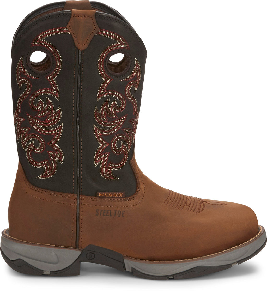 Tony Lama Boots Tony Lama Men's Junction Brown Steel Toe Waterproof Work Boots RR3355