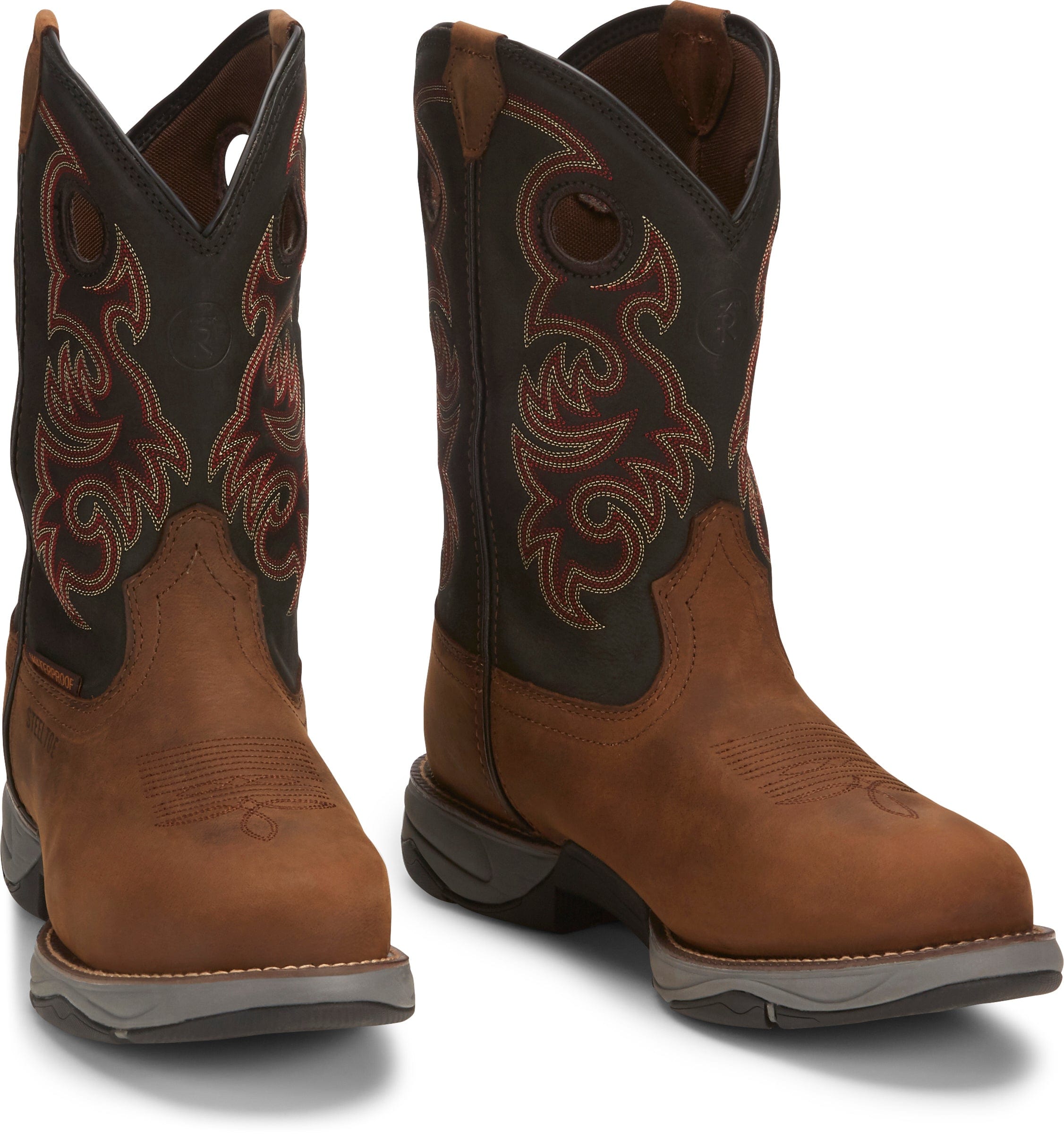 Tony Lama Boots Tony Lama Men's Junction Brown Steel Toe Waterproof Work Boots RR3355