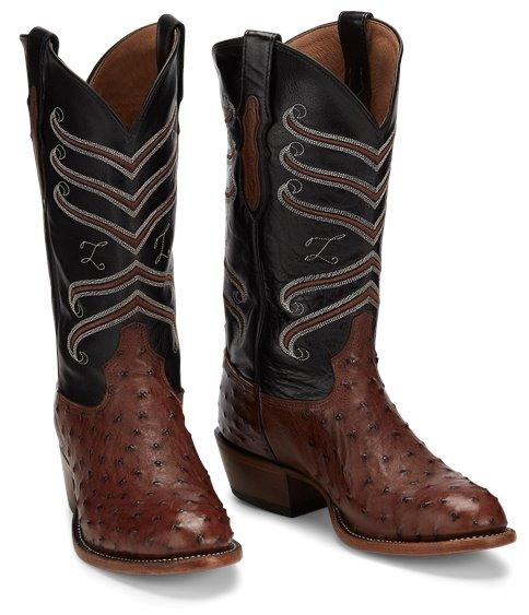 GmarShops Marketplace, Tony Lama El Rey Mens Full Quill Brown Ostrich  Western Cowboy Boots Size 10 D