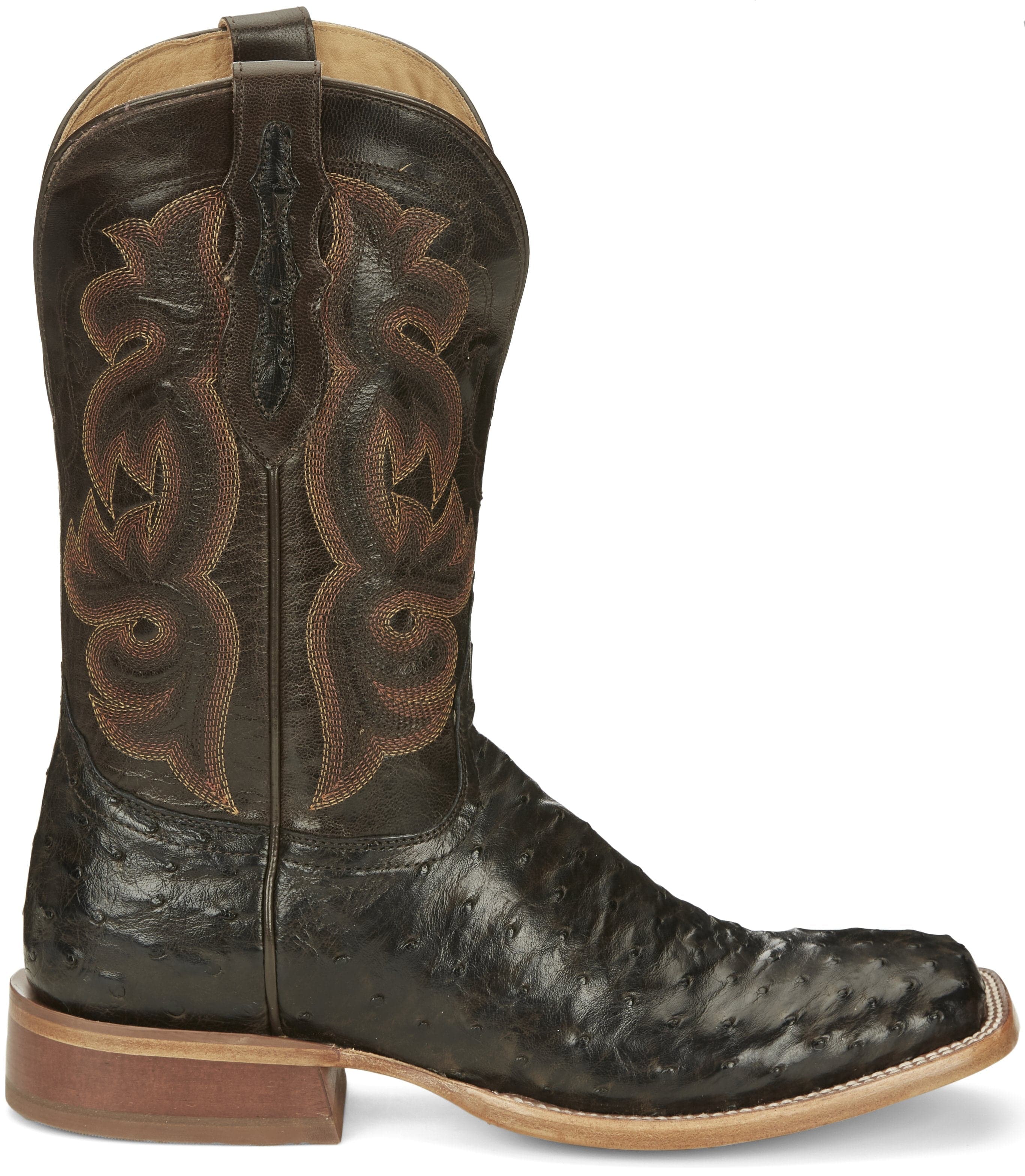 Tony Lama Men's Quaid Full Quill Brown Square Toe Western Boot