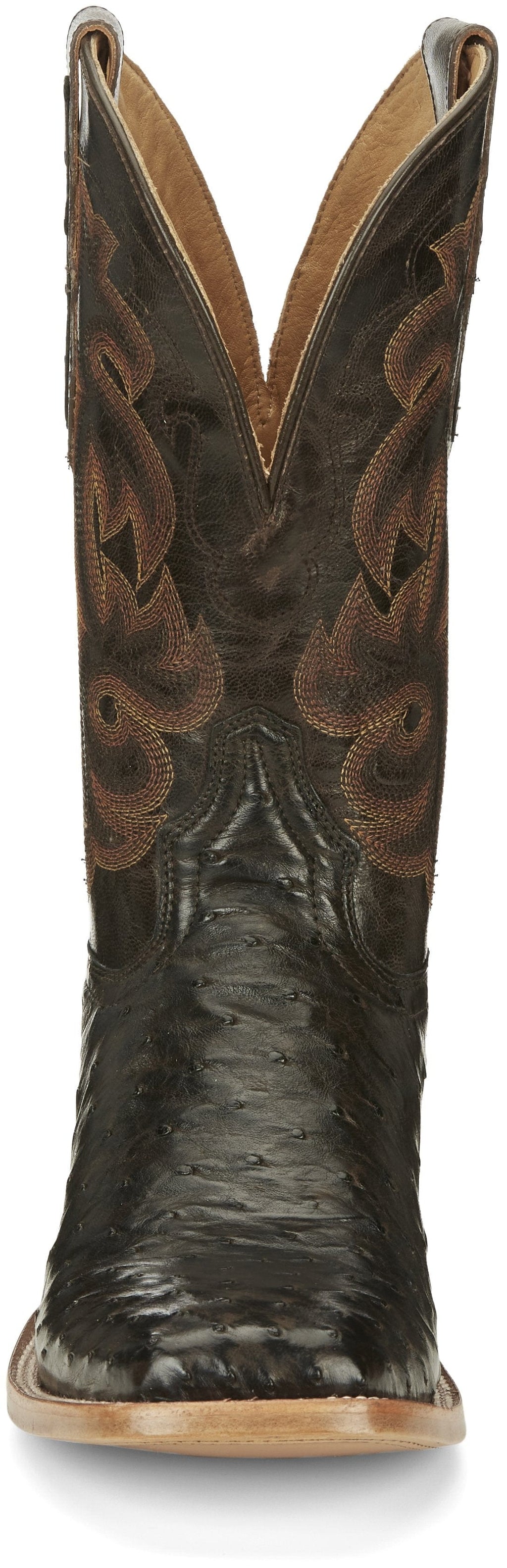 TONY LAMA Boots Tony Lama Men's Quaid Full Quill Brown Square Toe Western Boot - TL5354