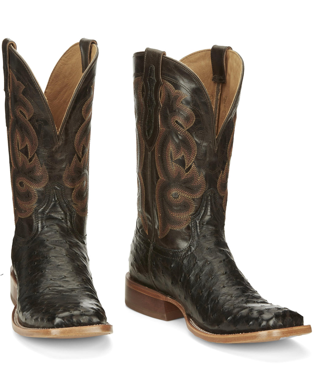 TONY LAMA Boots Tony Lama Men's Quaid Full Quill Brown Square Toe Western Boot - TL5354