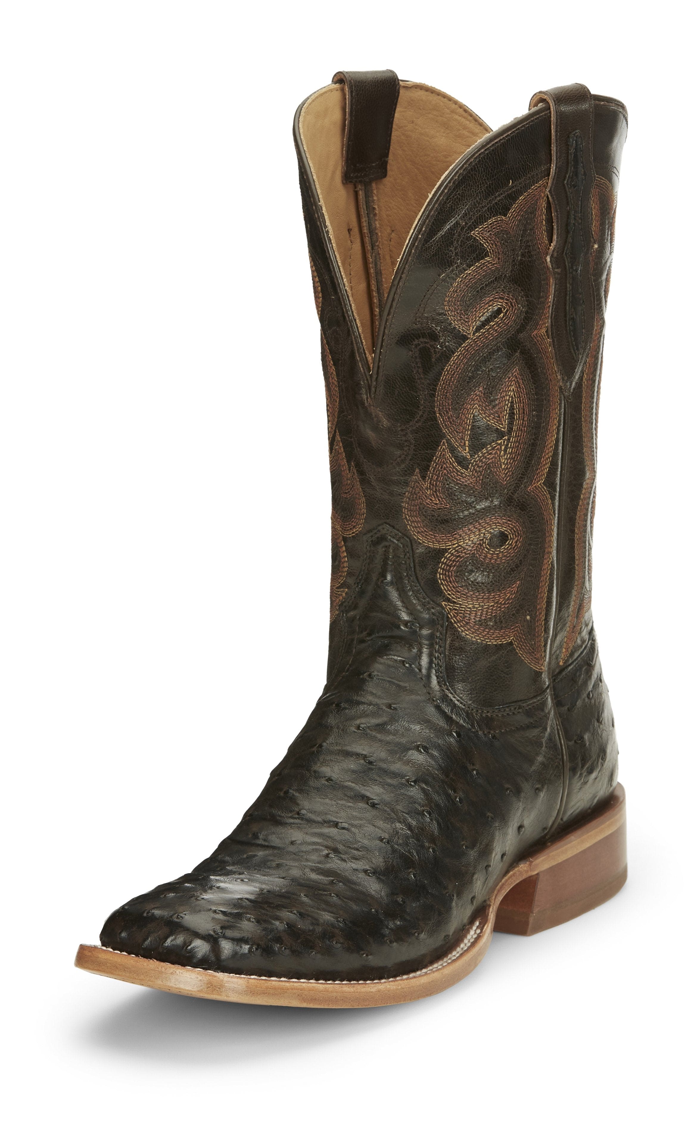 Tony Lama Men's Quaid Full Quill Brown Square Toe Western Boot