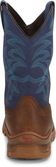 TONY LAMA Boots Tony Lama Men's Roustabout Blue/Tan Steel Toe Waterproof Work Boots TW5010