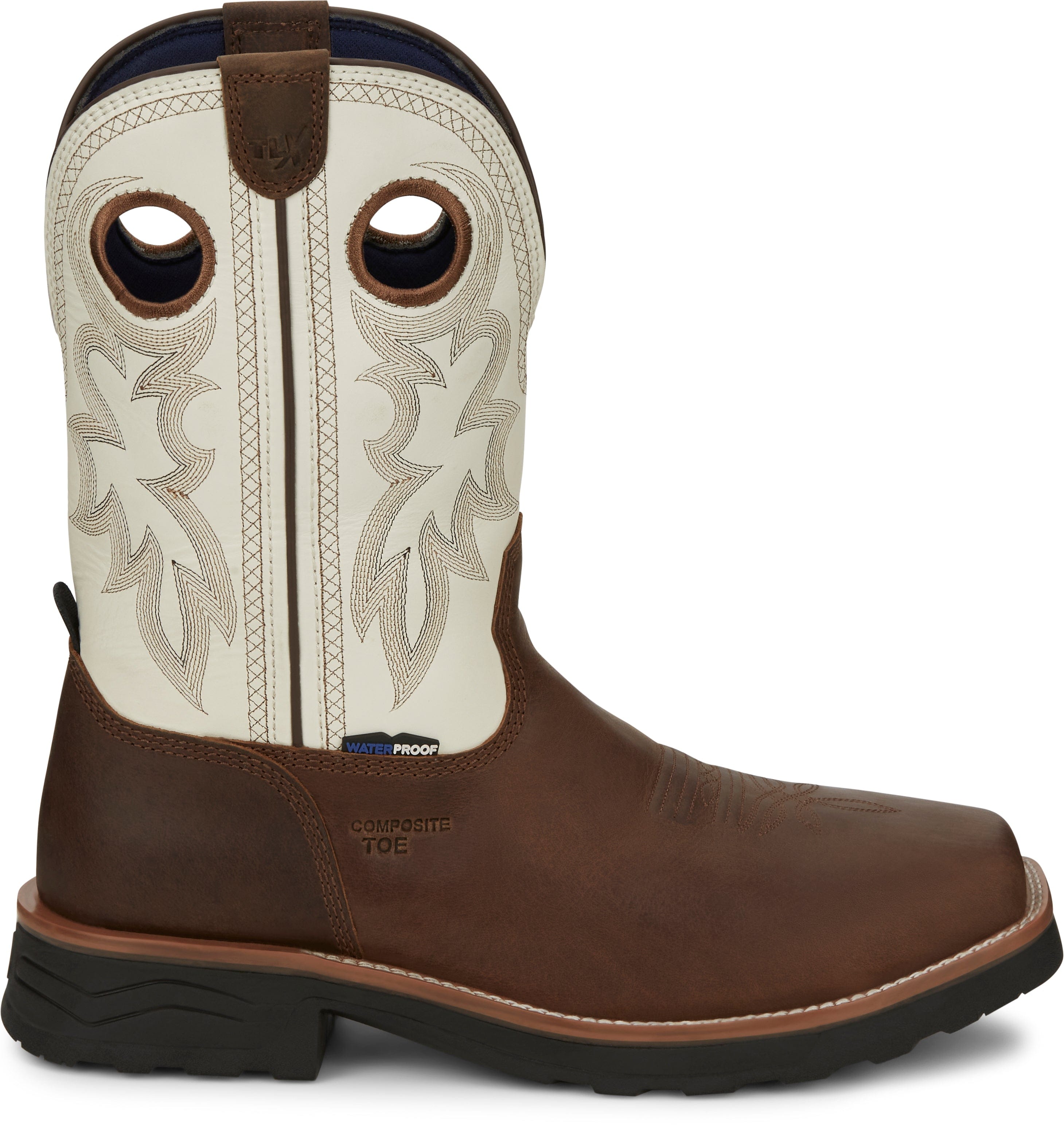 Tony Lama Boots Tony Lama Men's TLX Fireball Bark Brown Waterproof Composite Toe Western Work Boots TW3302