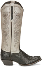 TONY LAMA Boots Tony Lama Women's Vaqueras Ines Full Quill Ostrich Mink Boot - VF3055