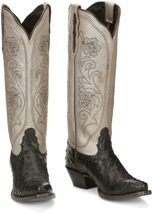 TONY LAMA Boots Tony Lama Women's Vaqueras Ines Full Quill Ostrich Mink Boot - VF3055