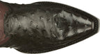 TONY LAMA Boots Tony Lama Women's Vasqueras Ines Full Quill Ostrich Black Cherry Narrow Square Western Boot - VF3056