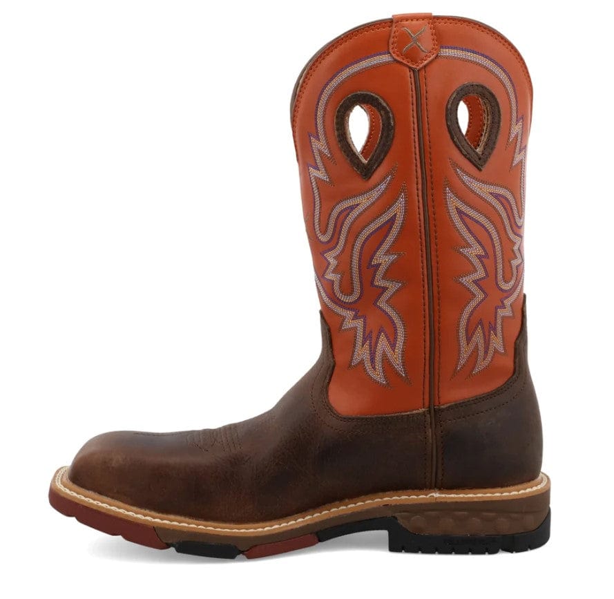 TWISTED X BOOTS Boots Twisted X Men's Brown Waterproof Nano Composite Safety Toe Western Work Boots MXBNW03