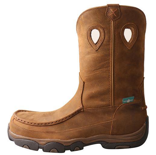 TWISTED X BOOTS Boots Twisted X Men's Distressed Saddle Tan Waterproof Hiker Boots MHKBW01