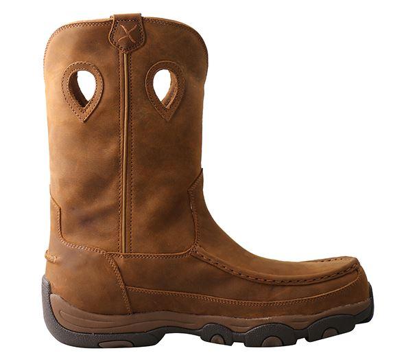 TWISTED X BOOTS Boots Twisted X Men's Distressed Saddle Tan Waterproof Hiker Boots MHKBW01