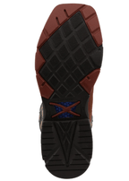 TWISTED X BOOTS Boots Twisted X Men's Mocha/Slate Green Barbwire Embroidered Cell Stretch Work Boots MXB0005