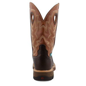 TWISTED X BOOTS Boots Twisted X Men's Smokey Chocolate & Spice Waterproof Western Work Boots MXBW002