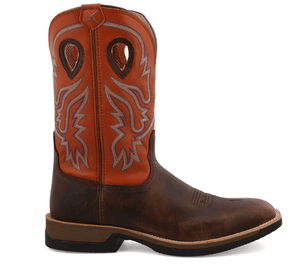 TWISTED X BOOTS Boots Twisted X Men's Tech X™ Brown and Orange Western Work Boots MXW0006
