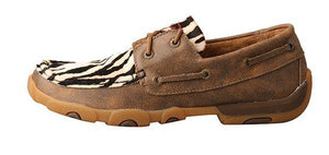 Twisted X Shoes Twisted X Women’s Boat Shoe Hair On Hide/Bomber Driving Moc - WDM0142