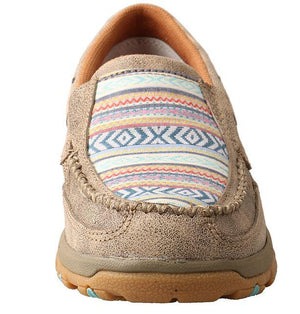 Twisted X Shoes Twisted X Women's Dusty Tan/Multi Boat Shoe Driving Moc with CellStretch® - WXC0008