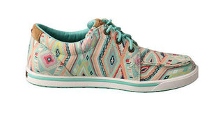 Twisted X Shoes Twisted X Women’s Hooey Loper Light Blue Multicolor Shoes - WHYC010