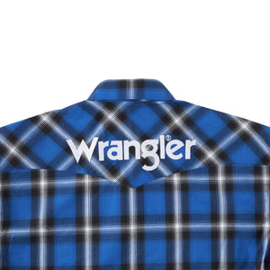 WRANGLER JEANS Shirts Wrangler Men's Logo Blue Long Sleeve Button Down Shirt 112318503