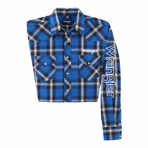 WRANGLER JEANS Shirts Wrangler Men's Logo Blue Long Sleeve Button Down Shirt 112318503