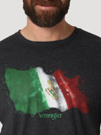 WRANGLER JEANS Shirts Wrangler Men's Mexican Flag Caviar Heather Short Sleeve T-Shirt 112318451