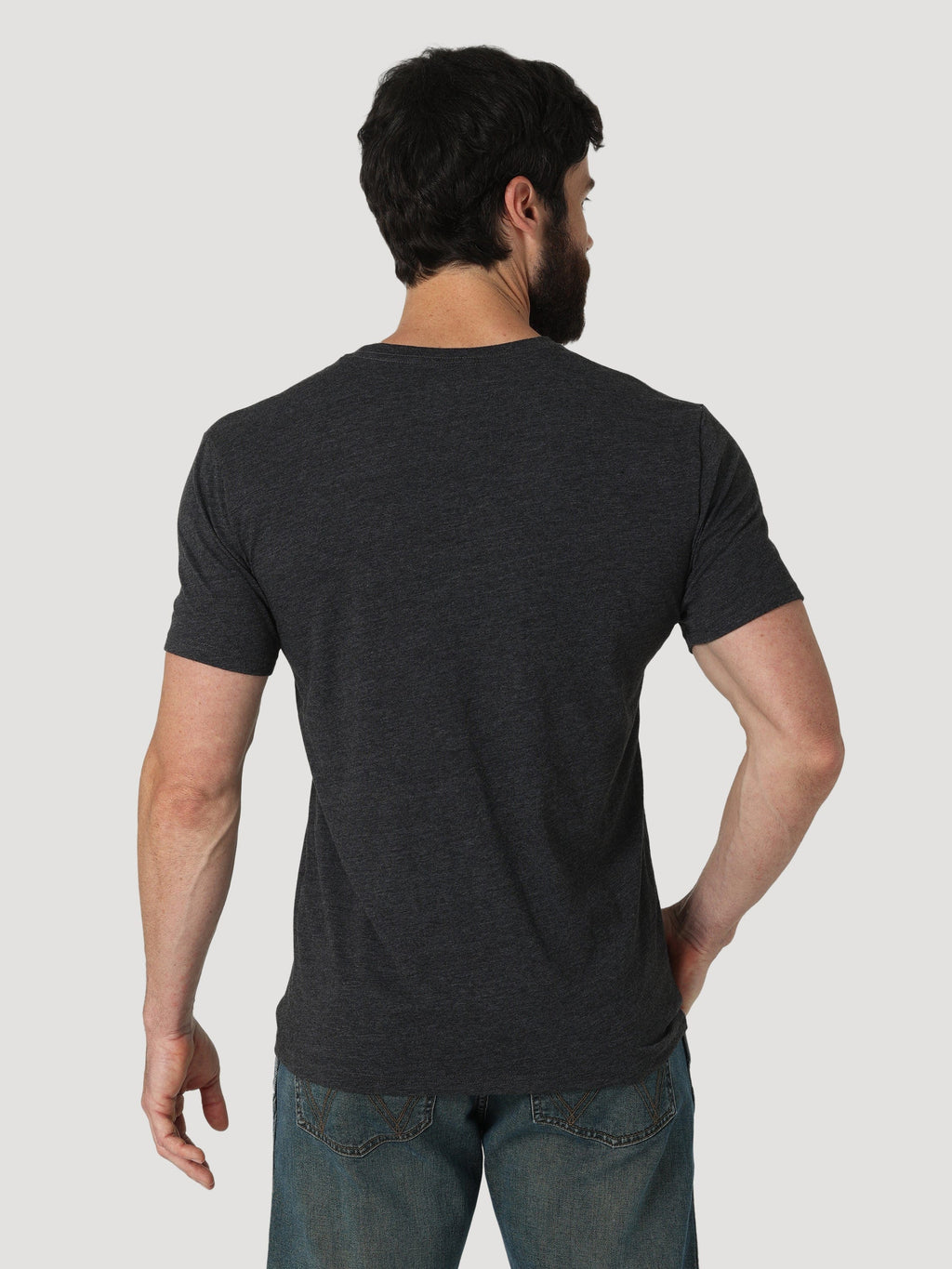 WRANGLER JEANS Shirts Wrangler Men's Mexican Flag Caviar Heather Short Sleeve T-Shirt 112318451