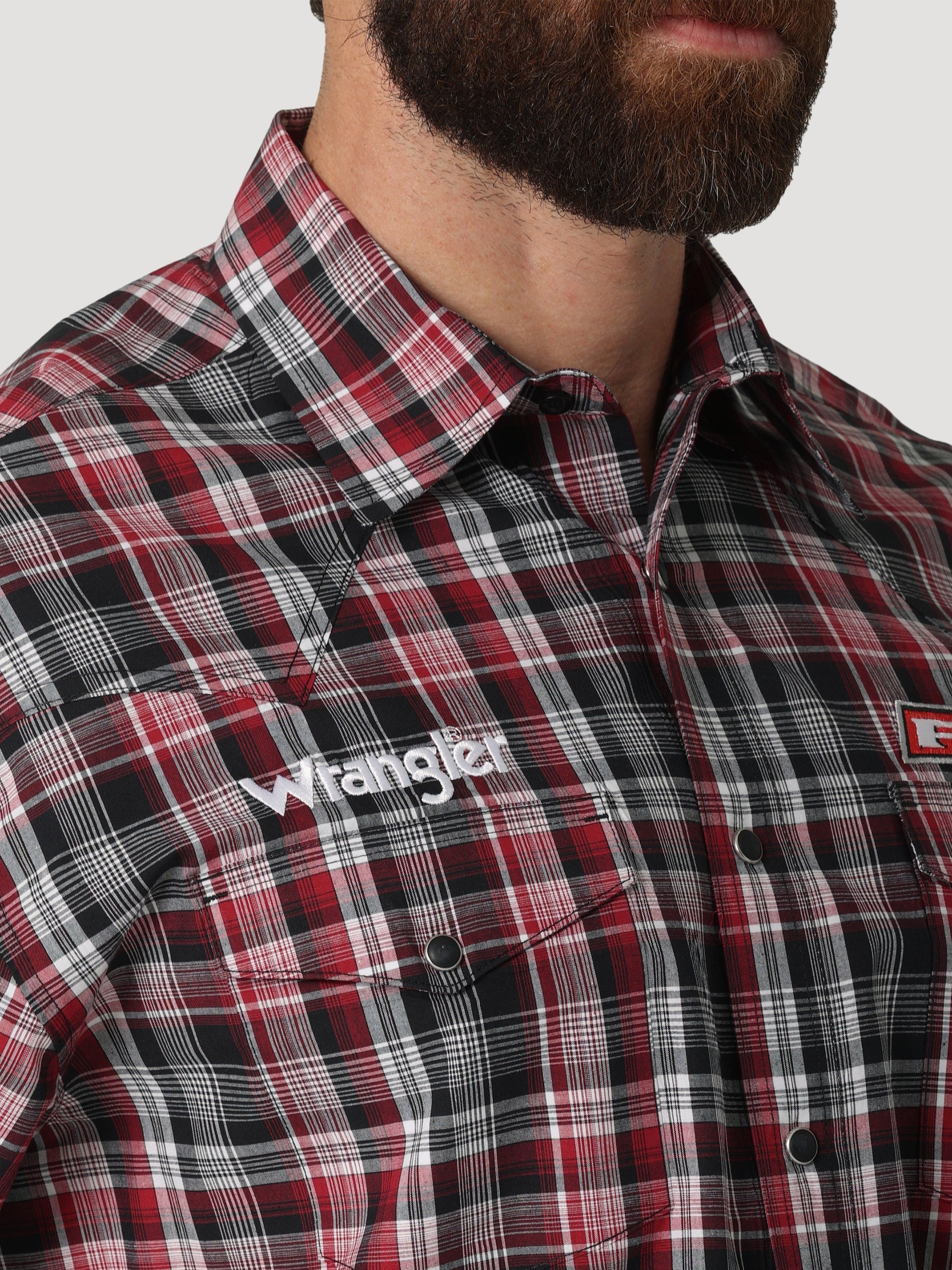 Wrangler Wrangler - Men's Western PBR Logo Long Sleev Shirt - 112316683