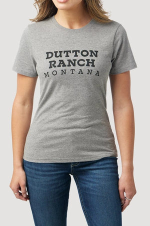 WRANGLER JEANS Shirts Wrangler Women's Charcoal Heather Dutton Ranch Tee 112323595