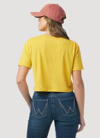 WRANGLER JEANS Shirts Wrangler Women's Horse Mustard Crop Tee 112323592