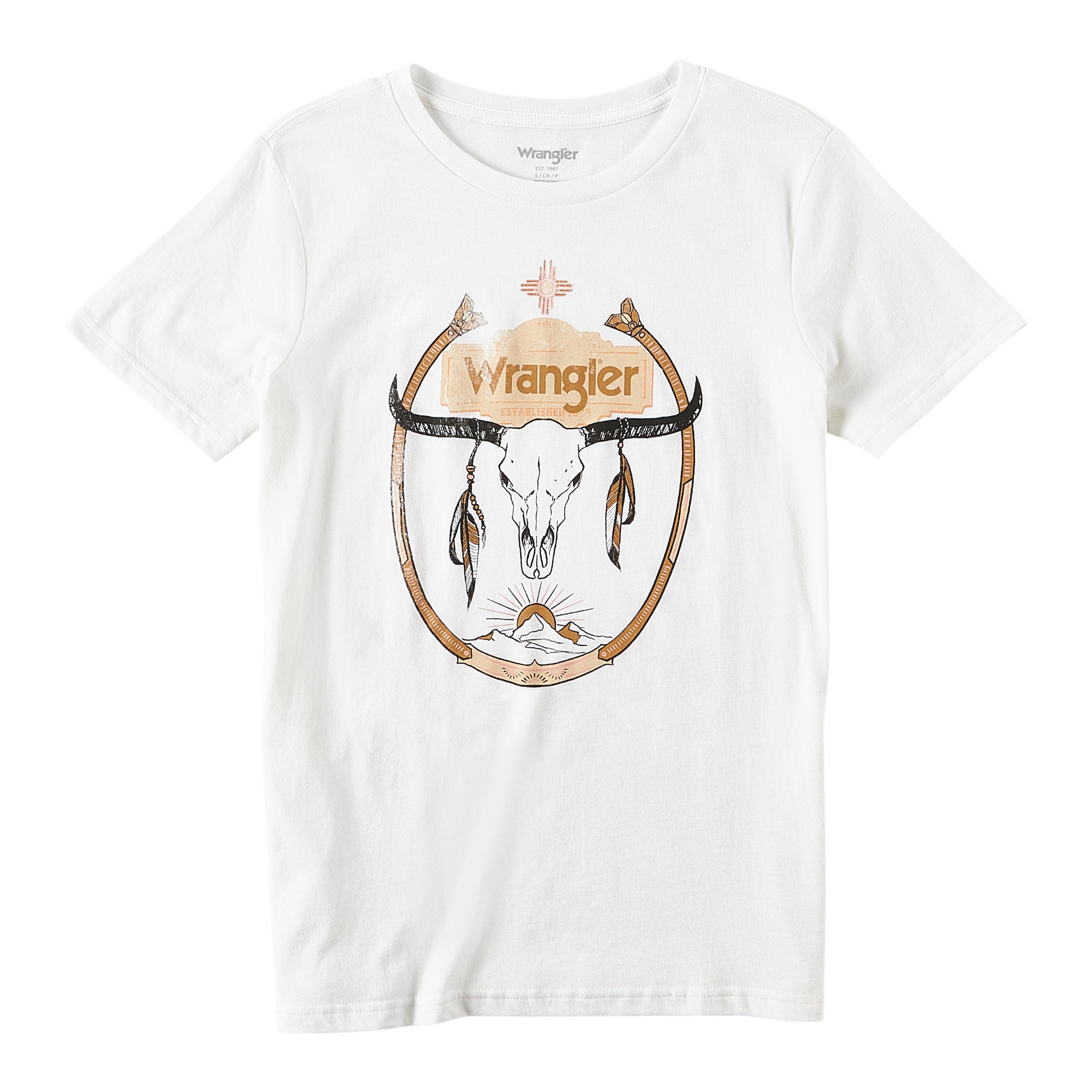 Wrangler Women's Retro Steer Head Sunrise Graphic Tee 112318878 Wrangler Women's Retro Steer Head Sunrise Graphic Tee 112318878