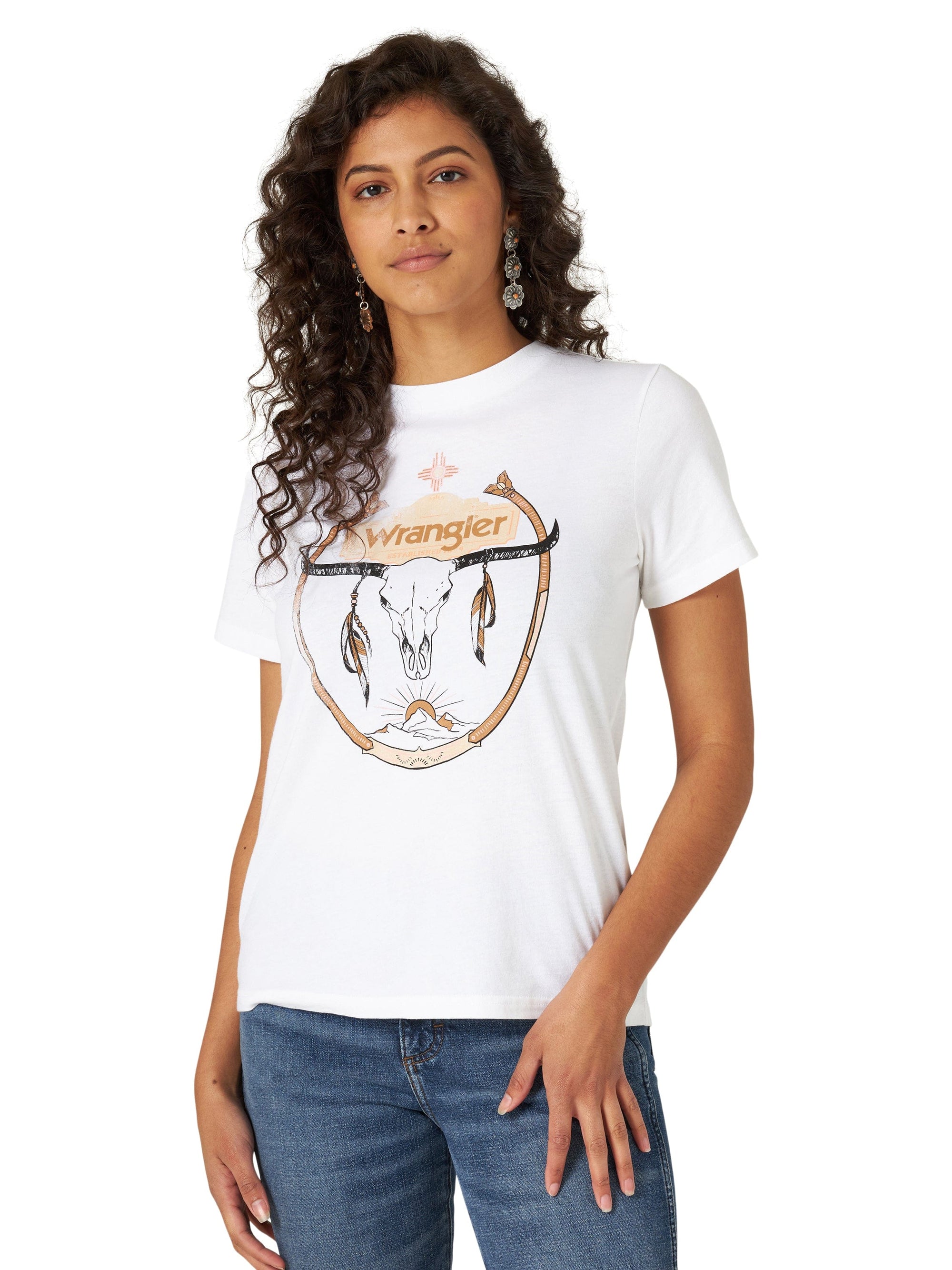 WRANGLER JEANS Shirts Wrangler Women's Retro Steer Head Sunrise Graphic Tee 112318878