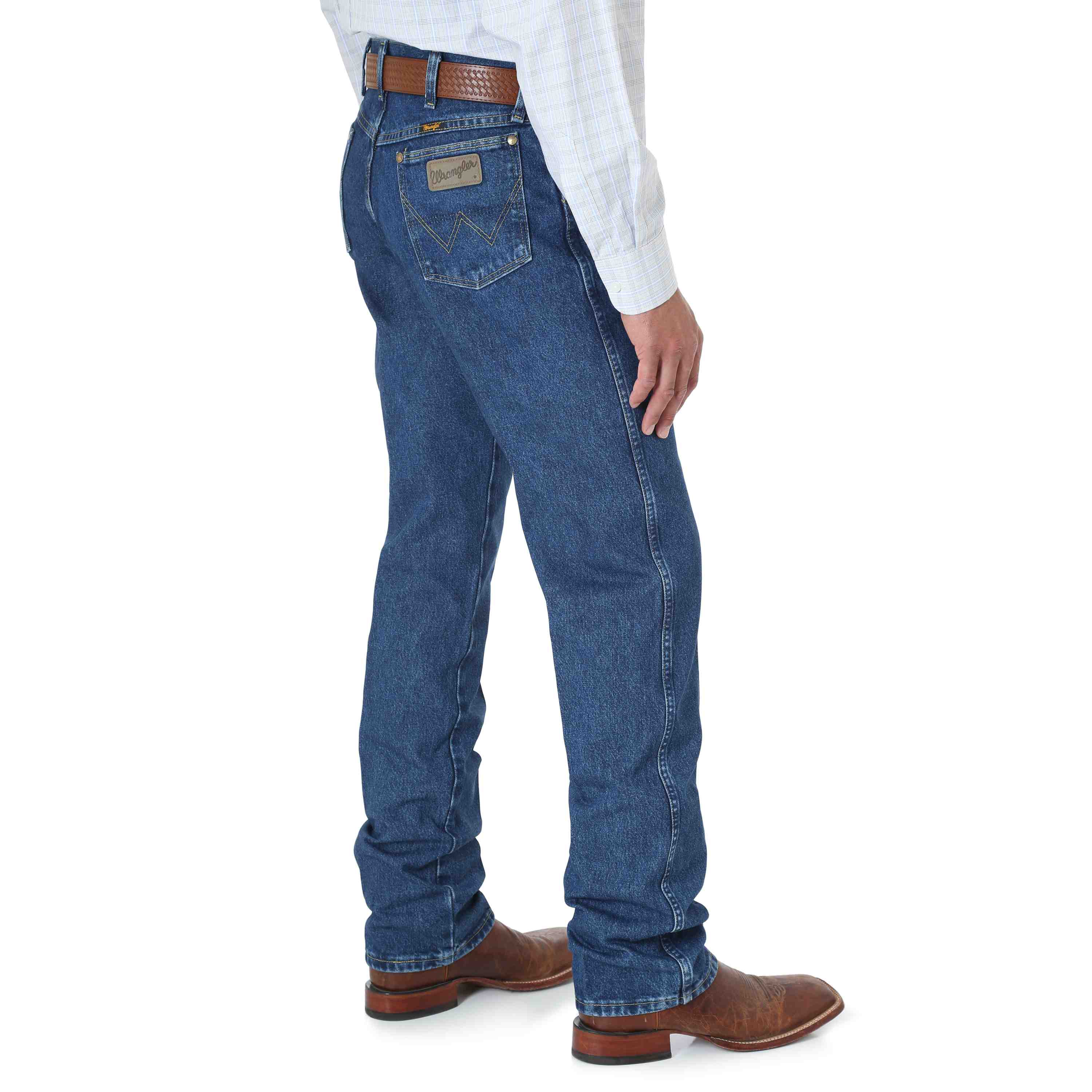 Wrangler Men\'s George Strait Heavyweight Stone Denim Cowboy Cut Origin -  Russell\'s Western Wear, | Straight-Fit Jeans
