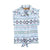 Wrangler Shirts Wrangler Girls White and Turquoise Aztec Print Tie Front Sleeveless Top 112315085