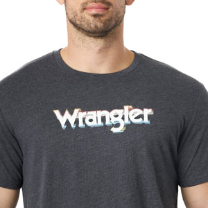 WRANGLER Shirts Wrangler Men's Americana Logo Charcoal Heather Graphic Tee - MQ6211H