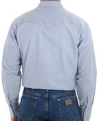 Wrangler Shirts Wrangler Men's Cowboy Cut Chambray Western Work Shirt 70130MW
