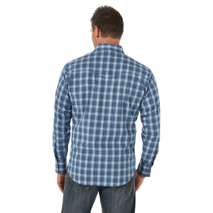Wrangler Shirts Wrangler Men's Wrinkle Resist Long Sleeve Western Snap Plaid Shirt