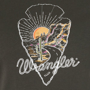 WRANGLER Shirts Wrangler Women's Retro Ringer Arrow Grey Graphic Tee - LWK585X