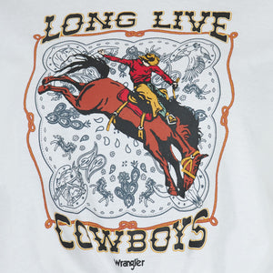 WRANGLER Shirts Wrangler Women's Retro Rodeo Cowboy White Graphic Tee - LWK570W