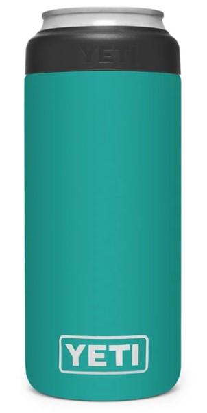 Yeti Drinkware Aquifer Blue Yeti Rambler Colster Slim Can 12oz Insulator