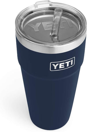 Yeti Drinkware Navy Yeti Rambler 26 oz Stackable Cup with Straw Lid