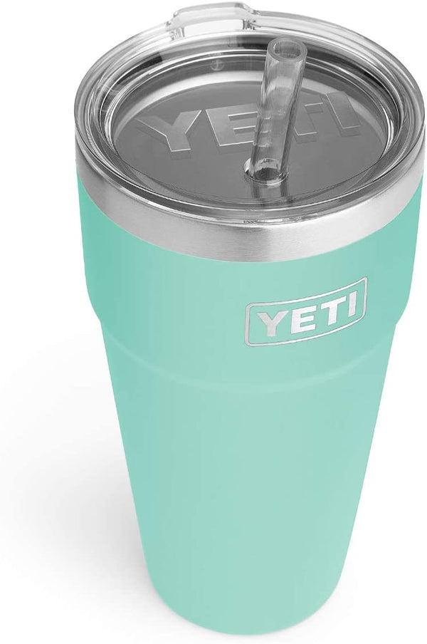 Yeti Rambler 26 oz Stackable Cup With Straw Lid - YRAM26STRAWCUPCAMPGREEN